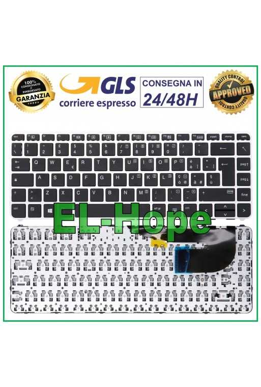 TASTIERA KEYBOARD ITALIANA NOTEBOOK HP ELITEBOOK 745 840 G3 G4 FRAME SILVER