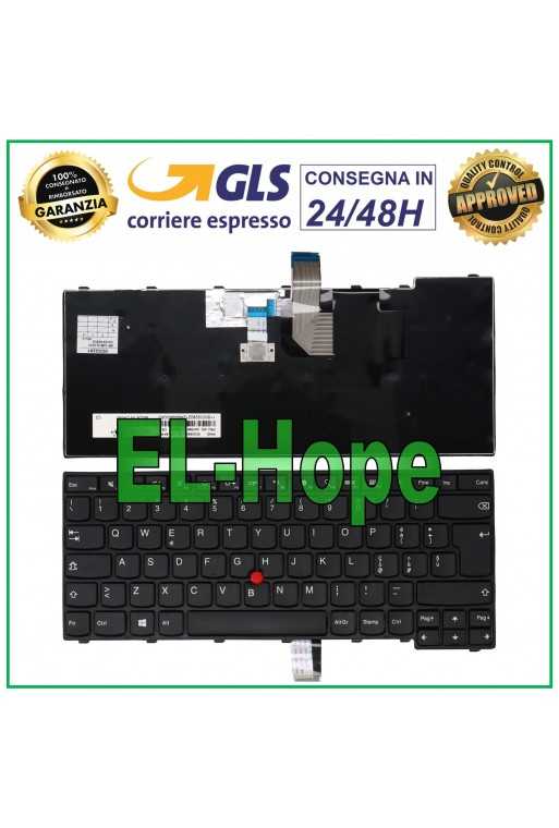 TASTIERA KEYBOARD ITALIANA PER LENOVO THINKPAD T431s E431 L440 L450 L470 NERA