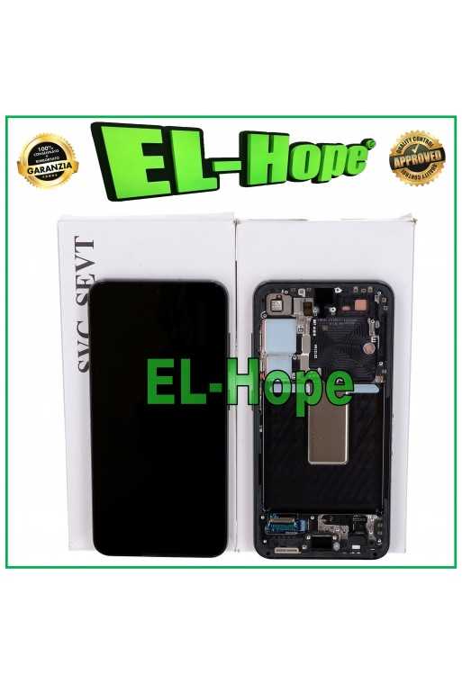 DISPLAY LCD FRAME ORIGINALE SERVICE SAMSUNG S23 SM-S911 TOUCH NERO GH82-30480A