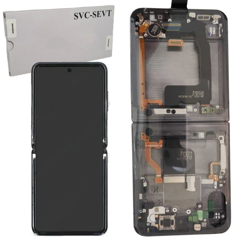Samsung SERVICE PACK Display LCD ORIGINALE + Frame Per Galaxy Z Flip 4 5g F721 | Nero - Graphite