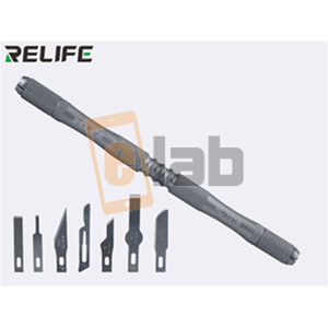 KIT BISTURI CON ASTA IN ALLUMINIO FULL METAL - 7 LAME PER RIPARAZIONE CPU DI ALTA PRECISIONE RELIFE RL-101B