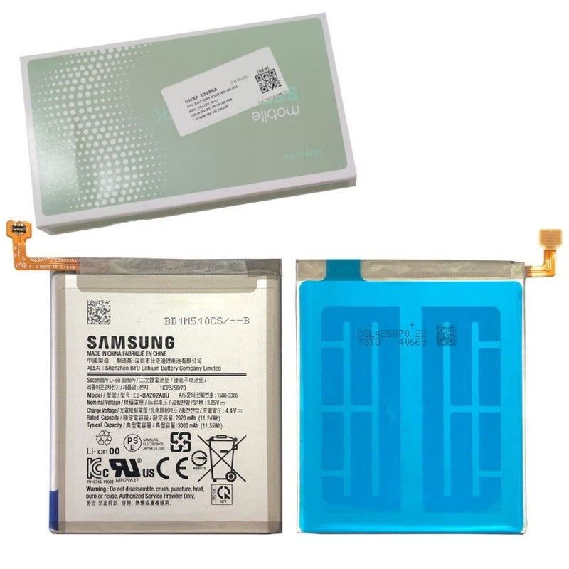 Samsung Service Pack Batteria EB-BA202ABU Originale per Galaxy A20E A202