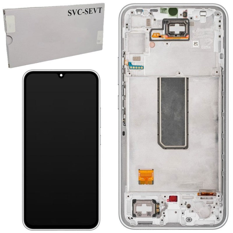 Samsung SERVICE PACK Display LCD ORIGINALE + Frame Per Galaxy A34 5G SM-A346 2023 | Silver