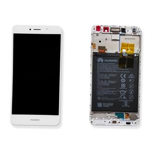 DISPLAY LCD PER HUAWEI Y7 2017 BIANCO SILVER CON FRAME 02351GJV