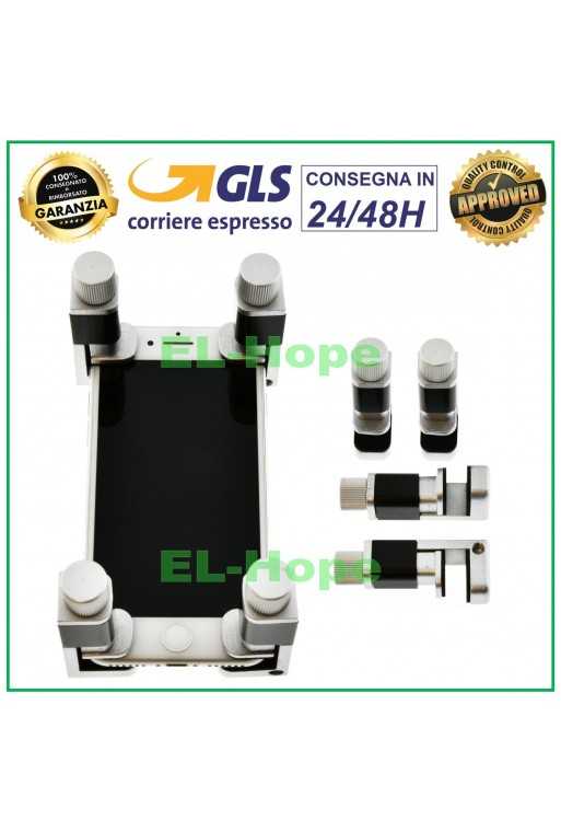 SET 4 PEZZI MORSETTO PINZA REGOLABILE IN METALLO FISSAGGIO DISPLAY UNIVERSALE