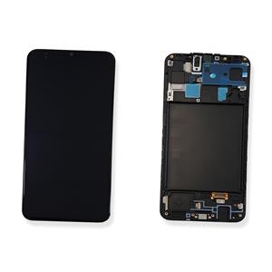 DISPLAY LCD PER SAMSUNG A205F A20 NERO CON FRAME GH82-19571A GH82-19572A