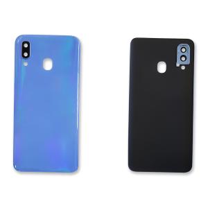BACK COVER PER SAMSUNG A405F A40 BLU W/VETRO CAM COMPATIBILE