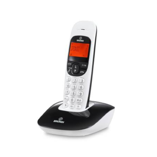 TELEFONO CORDLESS BRONDI NICE WHITE-BLACK