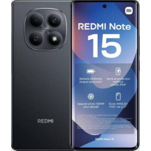 XIAOMI REDMI NOTE 15 8+256GB 6.77" NFC BLACK ITALIA