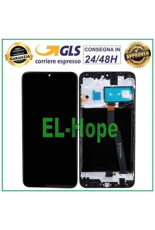 DISPLAY LCD + FRAME LCD PER SAMSUNG GALAXY A10 SM A105F TOUCH VETRO SCHERMO