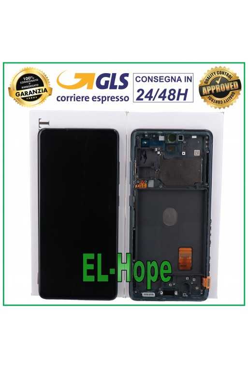 DISPLAY LCD + FRAME ORIGINALE SAMSUNG GALAXY S20 FE 5G SM-G781B TOUCH SCREEN BLU