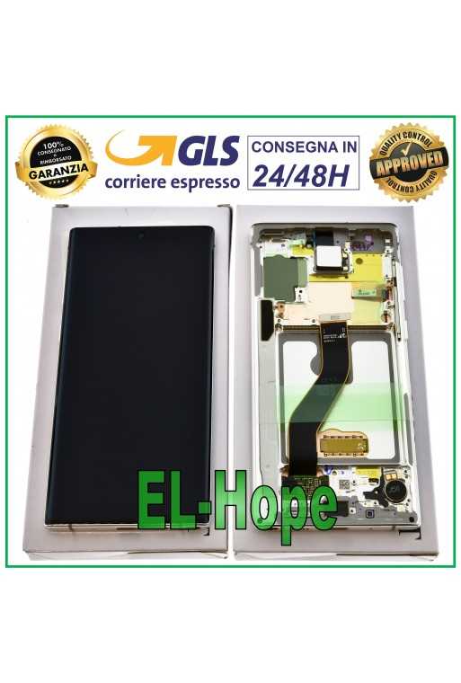 DISPLAY ORIGINALE SAMSUNG NOTE 10 SM-N970 N970F TOUCH SCREEN BIANCO GH82-20818B