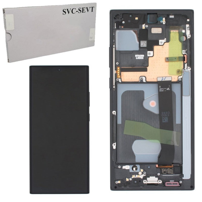 Samsung SERVICE PACK Display LCD ORIGINALE + Frame Per Galaxy Note 20 Ultra 4G 5G N986 N985 NO CAM | Nero