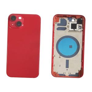 BACK COVER PER IPHONE 13 ROSSO RED CON FRAME COMPATIBILE