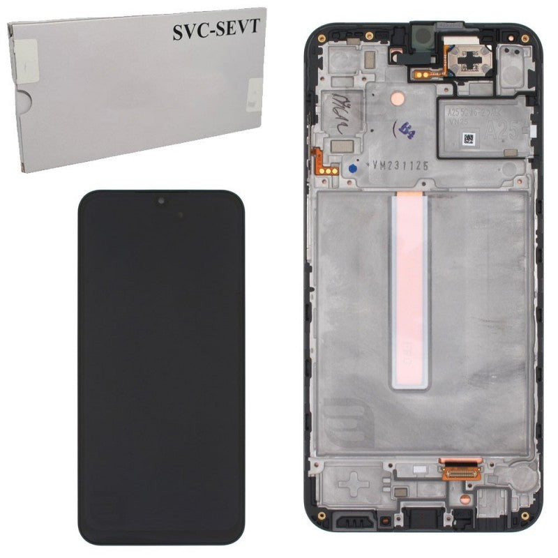 Samsung SERVICE PACK Display LCD ORIGINALE + Frame Galaxy A25 5G A256 | Nero
