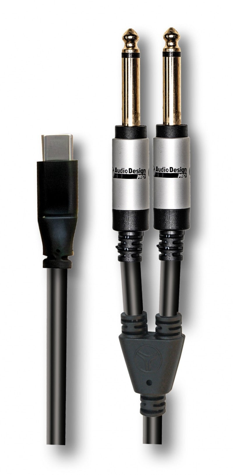AUDIODESIGN PRO Cavo Adattatore X-PRO da USB-C a 2 Jack 6,3 M da 3 mt