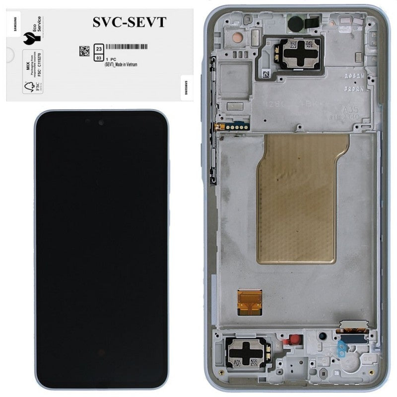 Samsung SERVICE PACK Display LCD ORIGINALE + Frame Galaxy A36 5G 2025 A366 | Bianco / Gray
