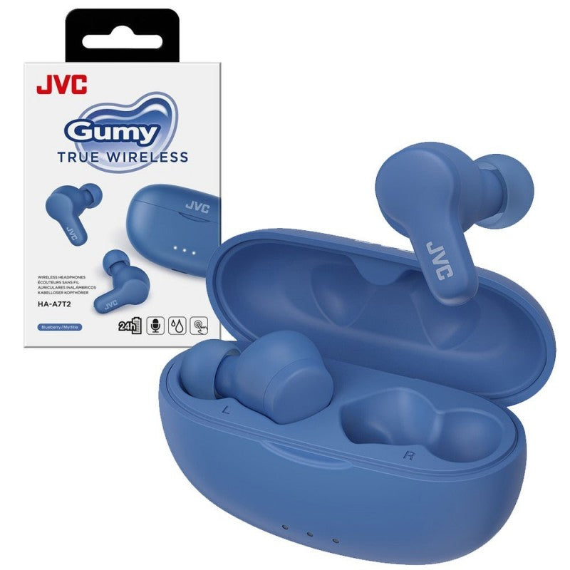 JVC Gumy HA-A7T2-A-E Cuffie Intrauricolari Bluetooth True Wireless Auricolare Blu