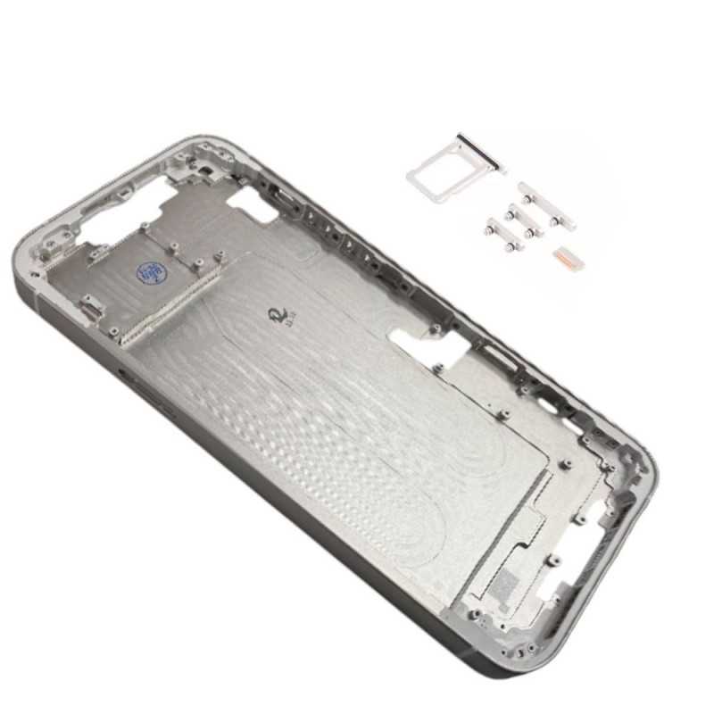 Middle Frame iPhone 14+ Plus Telaio con Carrello Sim e Tasti Laterali per Apple | Bianco