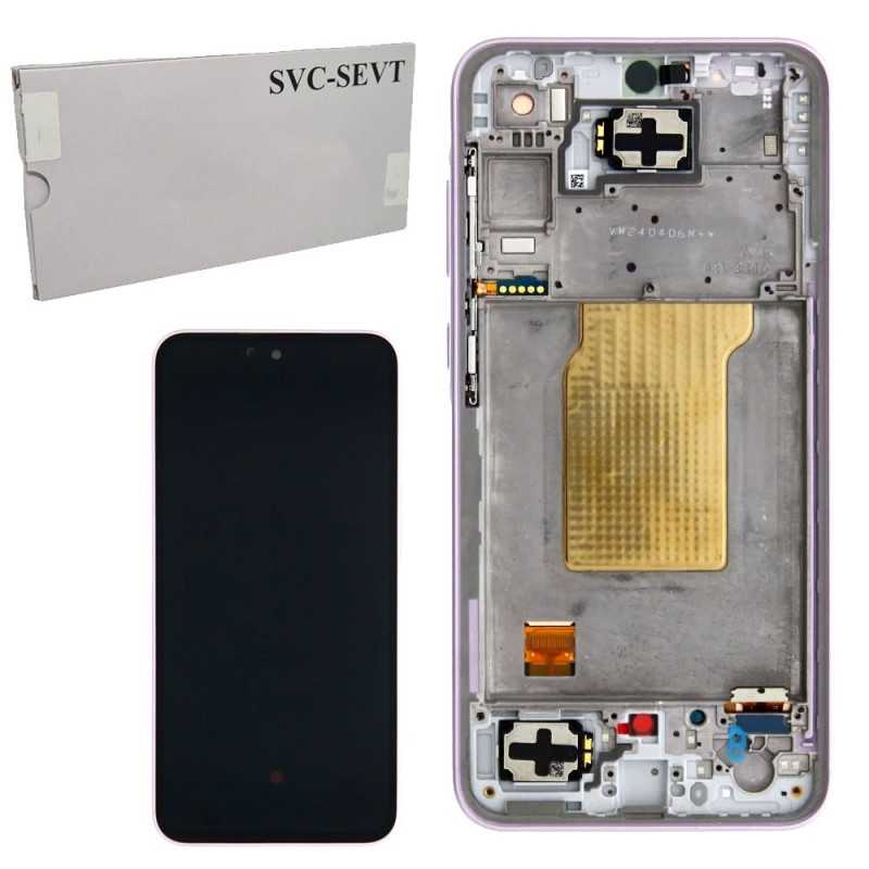 Samsung SERVICE PACK Display LCD ORIGINALE + Frame Per Galaxy A35 5G 2024 A356 | Lavender Lilac (ASMBLD)