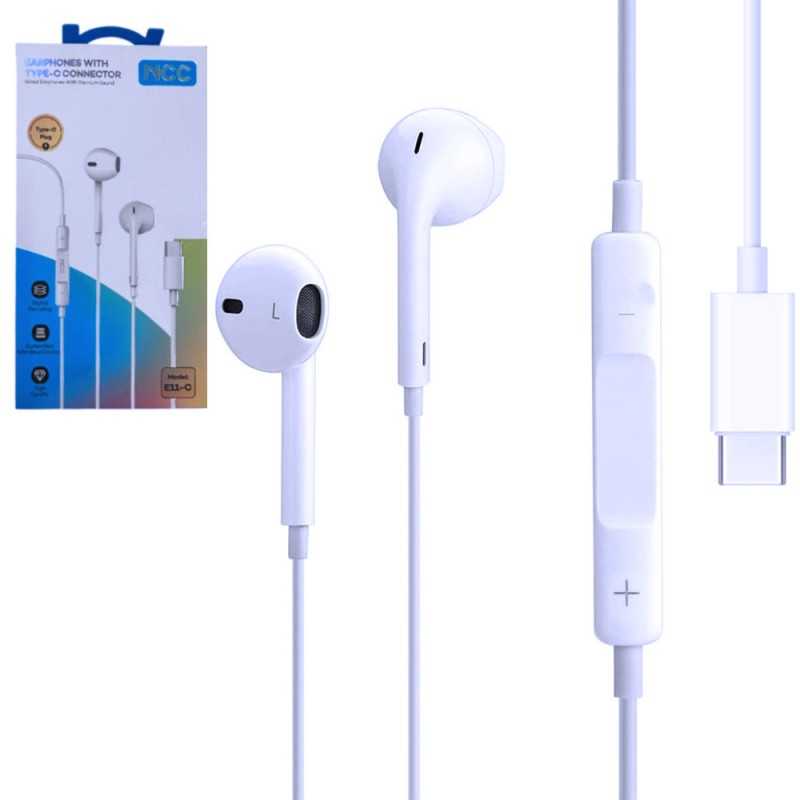 NCC Auricolare EarPods E11-C con telecomando e microfono (Connettore USB-C)