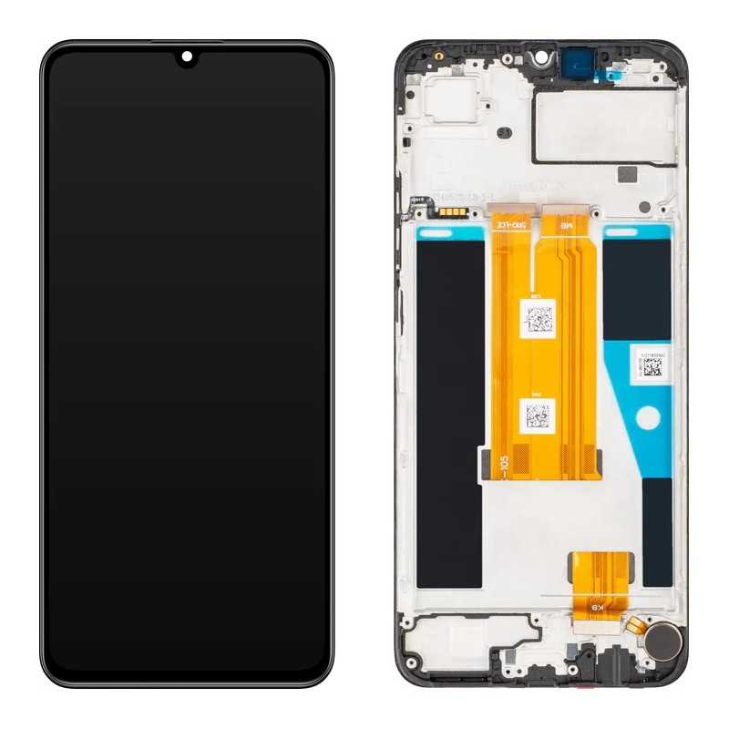 Realme SERVICE PACK Display LCD ORIGINALE + Frame Per C63 C61 4G Black | RMX3939 RMX3930