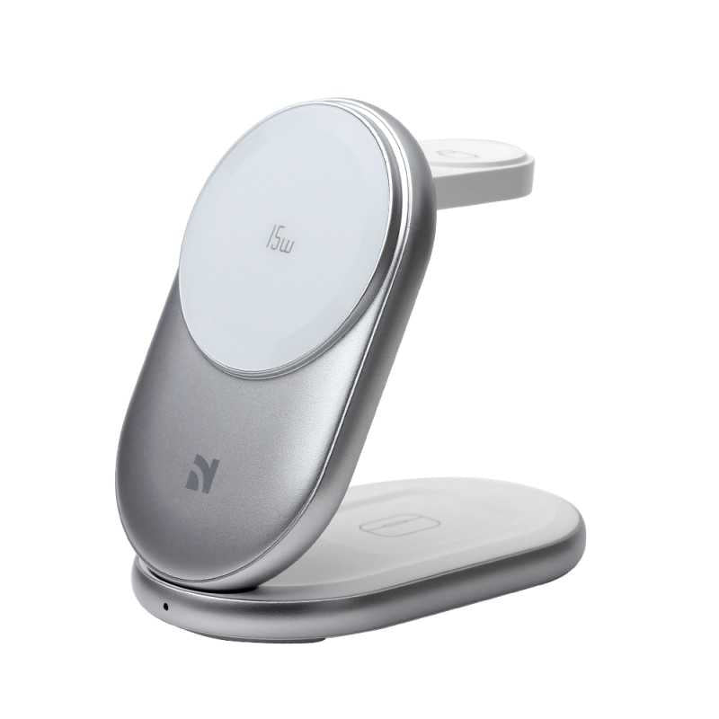 NCC Caricatore Wireless Magsafe E-LINK WH-559 15W 3 in 1 | Bianco