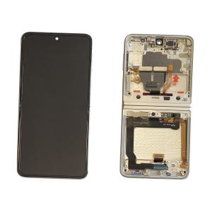 DISPLAY LCD PER SAMSUNG F711B Z FLIP 3 5G CREMA GH82-27243B GH82-27244B - SERVICE PACK