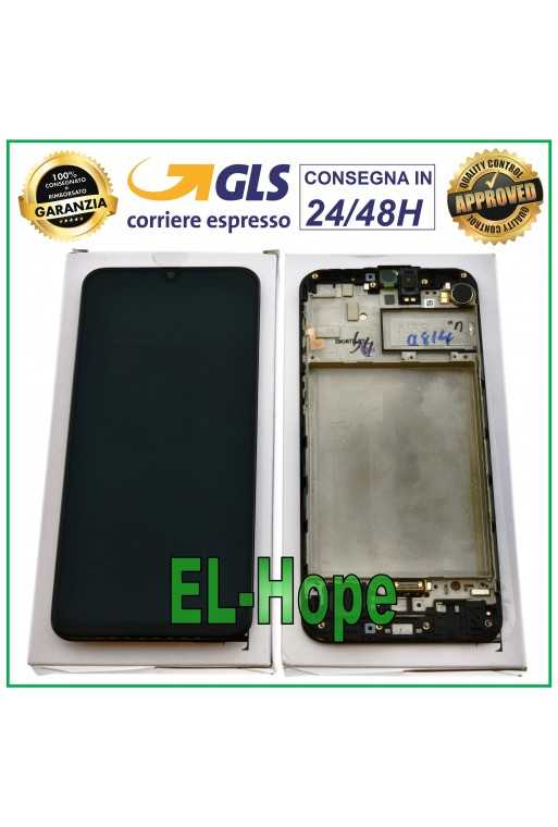 DISPLAY FRAME ORIGINALE SAMSUNG M30S SM-M307F TOUCH SCREEN NERO GH82-22509A