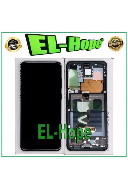 DISPLAY FRAME ORIGINALE SAMSUNG S20+ PLUS SM-G985 G986 5G TOUCH NERO GH82-22134A