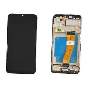 DISPLAY LCD PER SAMSUNG A035F A03 NERO CON FRAME (NON EU) GH81-21625A