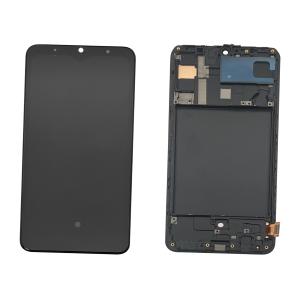 DISPLAY LCD PER SAMSUNG A705F A70 NERO CON FRAME (OLED) (S/S)