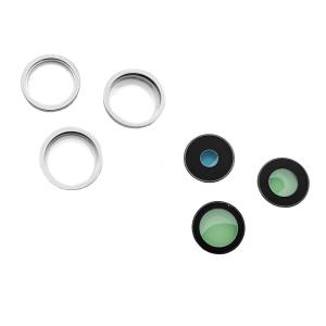 VETRO CAM POSTERIORE PER IPHONE 14 PRO MAX CON FRAME SILVER