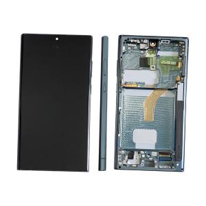DISPLAY LCD PER SAMSUNG S908B S22 ULTRA VERDE CON FRAME GH82-27488D GH82-27489D