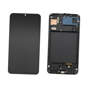 DISPLAY LCD PER SAMSUNG A505F A50 NERO CON FRAME (INCELL)