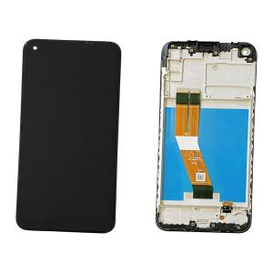 DISPLAY LCD PER SAMSUNG A115F A11 NERO CON FRAME (TFT)
