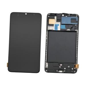 DISPLAY LCD PER SAMSUNG A705F A70 NERO CON FRAME (OLED) (O/S)