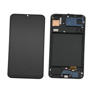 DISPLAY LCD PER SAMSUNG A505F A50 NERO CON FRAME (AMOLED) (O/S)