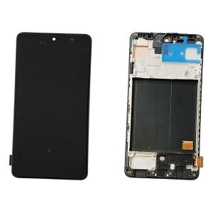 DISPLAY LCD PER SAMSUNG A515F A51 NERO CON FRAME (OLED) (S/S)
