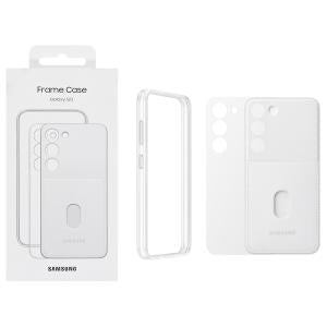 COVER CUSTODIA PER SAMSUNG GALAXY S23 5G SM-S911B FRAME CASE BIANCO EF-MS911CWEGWW