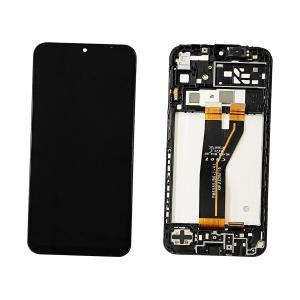 DISPLAY LCD PER SAMSUNG A145F A14 (NON EU) NERO CON FRAME GH82-31184A GH82-31185A (FLAT M146B M14 5G REV 0.2 CSOT)