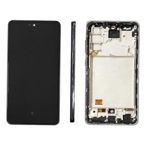 DISPLAY LCD PER SAMSUNG A725F A726B A72 NERO CON FRAME (AMOLED)