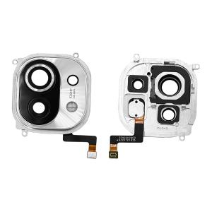 VETRO FOTOCAMERA POSTERIORE PER XIAOMI MI 11 M2011K2C M2011K2G CON FRAME SILVER COMPLETO