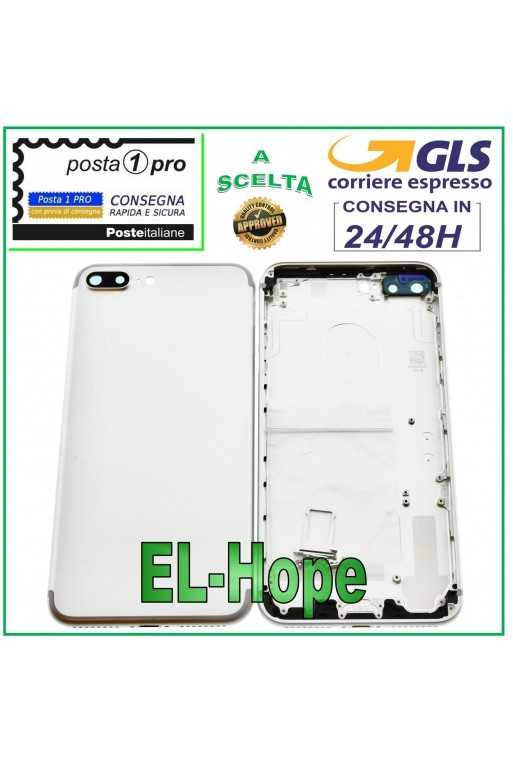 SCOCCA POSTERIORE FRAME TELAIO PER APPLE IPHONE 7 PLUS CASE COVER BIANCO WHITE