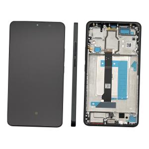 DISPLAY LCD PER XIAOMI POCO F6 NERO CON FRAME 5600040N16T00 - SERVICE PACK