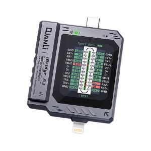 TESTER DOCK RICARICA QIANLI iBRIDGE A3 CON RILEVAMENTEO AUTOMATICO TYPE-C / LIGHTNING
