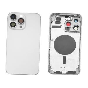 BACK COVER PER IPHONE 14 PRO MAX BIANCO SILVER CON FRAME COMPATIBILE