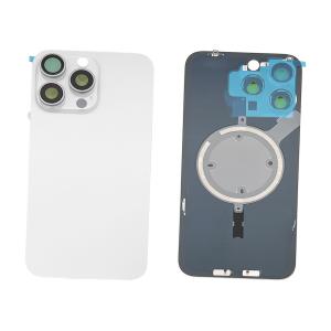 BACK COVER PER IPHONE 15 PRO MAX BIANCO / WHITE TITANIUM COMPATIBILE