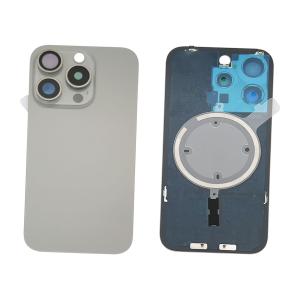 BACK COVER PER IPHONE 15 PRO TITANIO / NATURAL TITANIUM COMPATIBILE