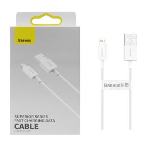 CAVO USB + LIGHTNING BASEUS SUPERIOR SERIES 20W 2.4A 2M BIANCO CALYS-C02